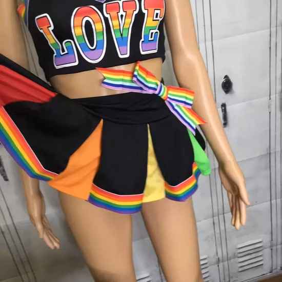 Uniforme de pom-pom girl personnalisé, Costume de danse, Costume de sport de pom-pom girl pour adultes