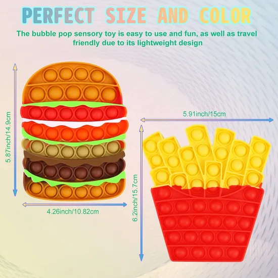Jouet anti-Stress en Silicone, bulle Push Pop, Fidget sensoriel, pour enfants et adultes