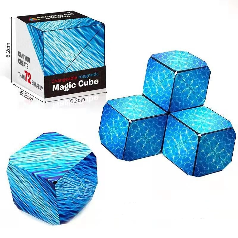 Custom Novelty Toys Changeable Folding Magnetic Magic Infinity Puzzle Cube 3D Toy