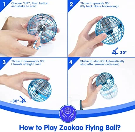 2022 Amazon Selling Flynova PRO Mini Drones Flying Ball Spinner LED Cool Space Orb Globe Shape Magic Controller Novelty Toys