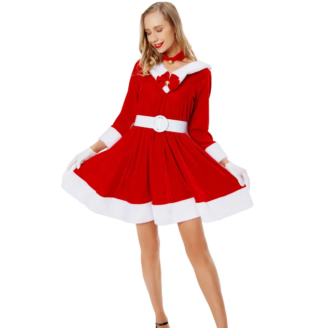 Wholesale Sexy Christmas Clothes Women Ladies Santa Dress up Performerce Costume