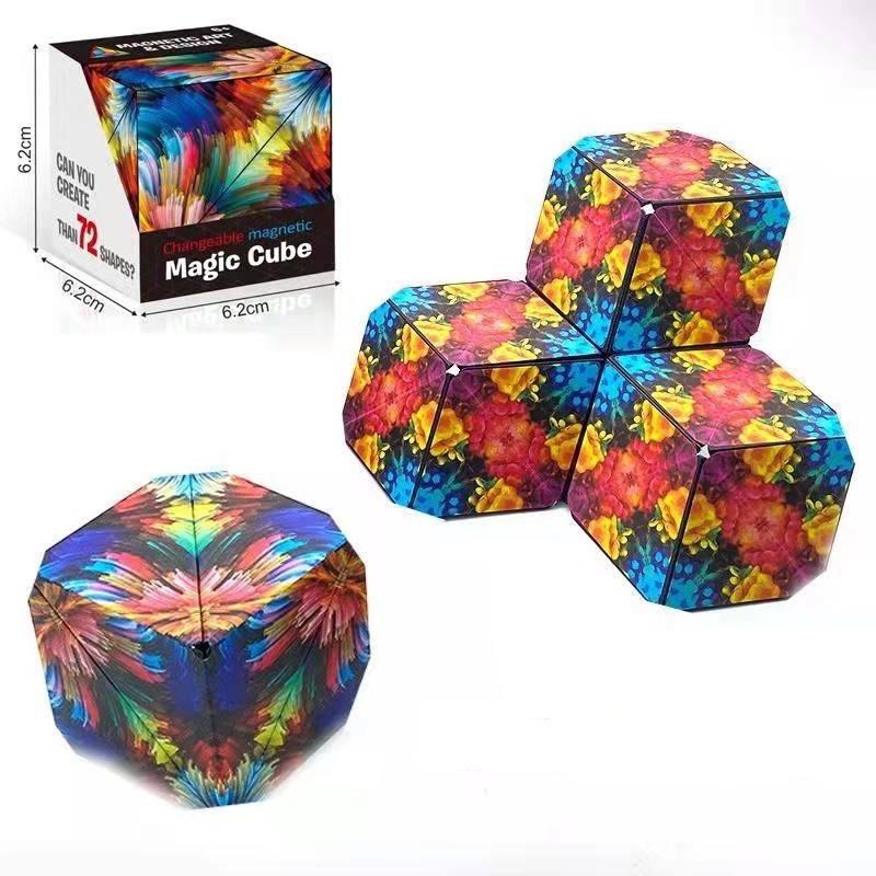 Custom Novelty Toys Changeable Folding Magnetic Magic Infinity Puzzle Cube 3D Toy