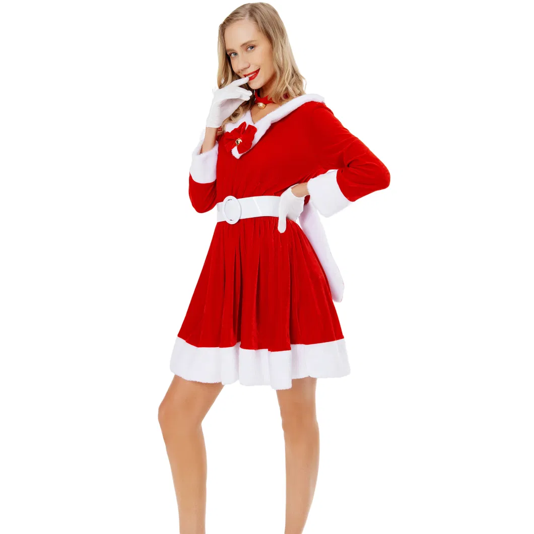 Wholesale Sexy Christmas Clothes Women Ladies Santa Dress up Performerce Costume