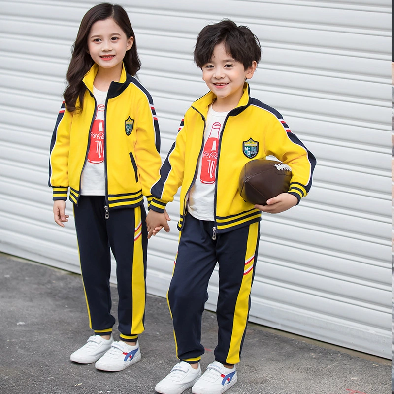 Autumn Winter Kids School Uniforms Sets Boys Girls Jacket Sweatshirt Pants Clothing Sets Children Outdoor Sports Costume