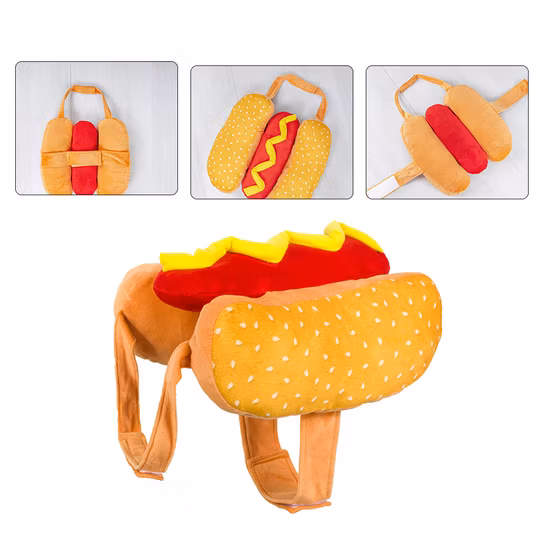 Chien Chat Halloween Vacances Mignon Drôle Fromage Gâteau D'anniversaire Boeuf Hambourg Sanwich Hot Dog Costume