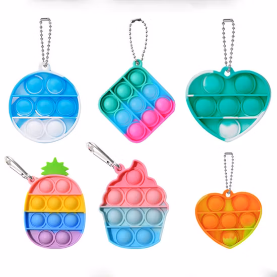 Meilleure vente Pop Fidget It éducation Stress presser bulle sensorielle Fidget Mini Fidget porte-clés jouet
